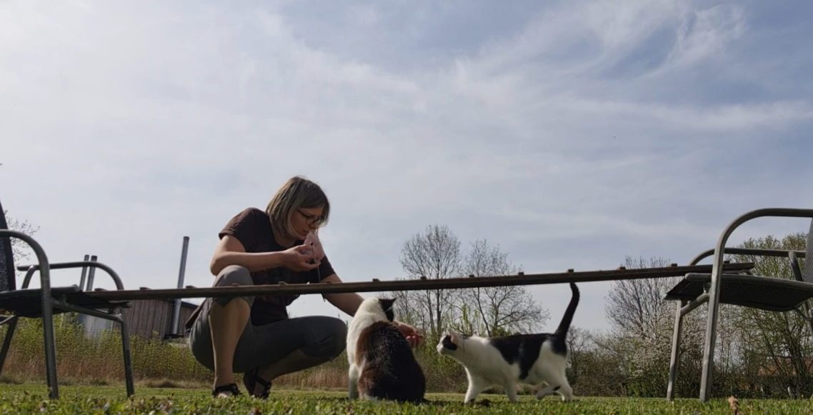 Pia mit Hund Juri
