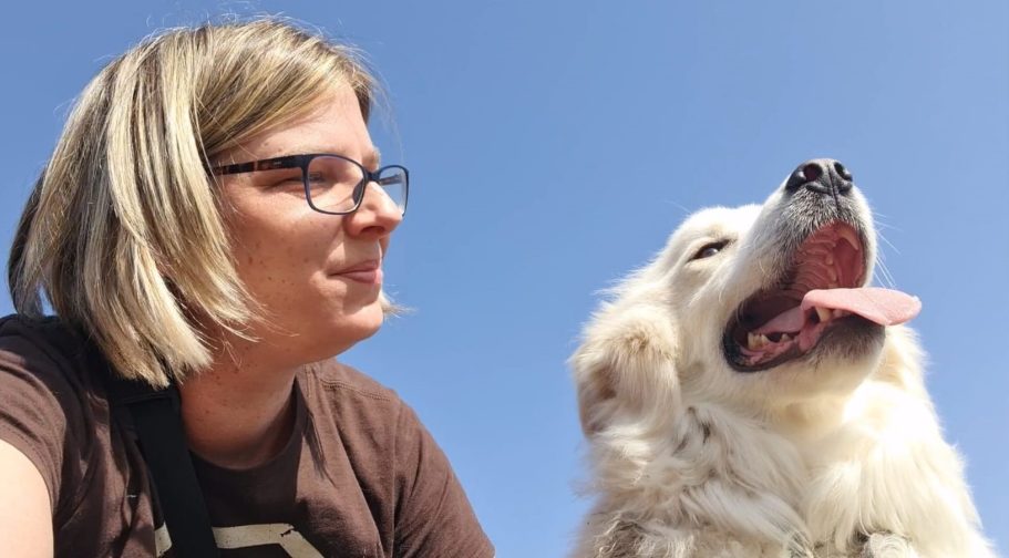 Pia mit Hund Juri